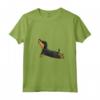 Donna Yoga Bassotto Tedesco Cane Maglietta con Collo a V - Regalo per Amanti dei Cani - Design Dachshund