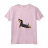Donna Yoga Bassotto Tedesco Cane Maglietta con Collo a V - Regalo per Amanti dei Cani - Design Dachshund