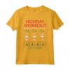 Holiday Workout Drink and Repeat Wine Lovers Christmas Maglietta - Funny Xmas Day Shirt for Wine Enthusiasts