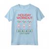 Holiday Workout Drink and Repeat Wine Lovers Christmas Maglietta - Funny Xmas Day Shirt for Wine Enthusiasts