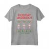Holiday Workout Drink and Repeat Wine Lovers Christmas Maglietta - Funny Xmas Day Shirt for Wine Enthusiasts