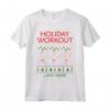 Holiday Workout Drink and Repeat Wine Lovers Christmas Maglietta - Funny Xmas Day Shirt for Wine Enthusiasts