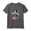 HapTiger Mulan First Cut Watercolor Pose Maglietta - Officially Licensed Disney Apparel - Unique Watercolor Mulan Tee