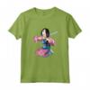 HapTiger Mulan First Cut Watercolor Pose Maglietta - Officially Licensed Disney Apparel - Unique Watercolor Mulan Tee