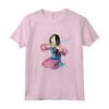 HapTiger Mulan First Cut Watercolor Pose Maglietta - Officially Licensed Disney Apparel - Unique Watercolor Mulan Tee
