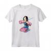 HapTiger Mulan First Cut Watercolor Pose Maglietta - Officially Licensed Disney Apparel - Unique Watercolor Mulan Tee