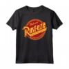 Officially Licensed HapTiger Pixar Cars Rust-eze Logo Lightning McQueen Maglietta - Vintage Car Birthday Shirt - 17PXCT00018A-001