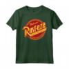 Officially Licensed HapTiger Pixar Cars Rust-eze Logo Lightning McQueen Maglietta - Vintage Car Birthday Shirt - 17PXCT00018A-001
