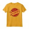 Officially Licensed HapTiger Pixar Cars Rust-eze Logo Lightning McQueen Maglietta - Vintage Car Birthday Shirt - 17PXCT00018A-001
