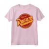 Officially Licensed HapTiger Pixar Cars Rust-eze Logo Lightning McQueen Maglietta - Vintage Car Birthday Shirt - 17PXCT00018A-001
