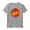 Officially Licensed HapTiger Pixar Cars Rust-eze Logo Lightning McQueen Maglietta - Vintage Car Birthday Shirt - 17PXCT00018A-001