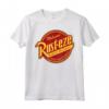 Officially Licensed HapTiger Pixar Cars Rust-eze Logo Lightning McQueen Maglietta - Vintage Car Birthday Shirt - 17PXCT00018A-001