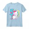Bambino Unicorno dell'5° Compleanno - Maglietta Carina per Bambine di 5 Anni - Idea Regalo Compleanno