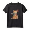 Giapponese Samurai Ninja Cat Kawaii Tattoo Graphic Maglia a Manica - Perfetta per Compleanni e Feste a Tema - Acquista Online