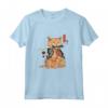 Giapponese Samurai Ninja Cat Kawaii Tattoo Graphic Maglia a Manica - Perfetta per Compleanni e Feste a Tema - Acquista Online