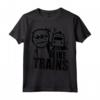 Maglietta I Like Trains - T-shirt Leggera con Slogan Divertente - Ideale per Appassionati di Treni
