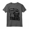 Maglietta I Like Trains - T-shirt Leggera con Slogan Divertente - Ideale per Appassionati di Treni