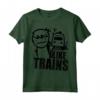 Maglietta I Like Trains - T-shirt Leggera con Slogan Divertente - Ideale per Appassionati di Treni