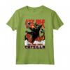 La storia di Catzilla - Gatto Giapponese Catzilla Maglietta Retro Sunset City - Regalo Divertente per Natale o Compleanno