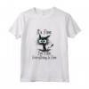 It's Fine I'm Fine Everything Is Fine - Divertente Canotta a Tema Gatto - Ideale per Gatti e Infermieri