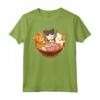 Kawaii Cute Anime Cats Otaku Ramen - Gatti Otaku Maglietta Giapponese - Regalo Unico per Amanti dei Gatti e degli Anime