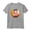 Kawaii Cute Anime Cats Otaku Ramen - Gatti Otaku Maglietta Giapponese - Regalo Unico per Amanti dei Gatti e degli Anime