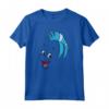 HapTiger The Little Mermaid Flounder Big Face Maglietta - Officially Licensed Vintage Youth T-Shirt for Men, Women, Boys, and Girls