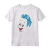 HapTiger The Little Mermaid Flounder Big Face Maglietta - Officially Licensed Vintage Youth T-Shirt for Men, Women, Boys, and Girls