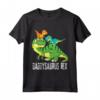 Daddy Daddysaurus Rex (2 bambini) - Maglietta dinosauro regalo per la festa del papà - Ideale per genitori single e appassionati di dinosauri