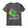 Daddy Daddysaurus Rex (2 bambini) - Maglietta dinosauro regalo per la festa del papà - Ideale per genitori single e appassionati di dinosauri