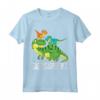 Daddy Daddysaurus Rex (2 bambini) - Maglietta dinosauro regalo per la festa del papà - Ideale per genitori single e appassionati di dinosauri