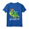 Daddy Daddysaurus Rex (2 bambini) - Maglietta dinosauro regalo per la festa del papà - Ideale per genitori single e appassionati di dinosauri
