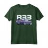 JDM CAR R33 V-SPEC Midnight Purple BNR33 Maglietta - Ideale per gli Appassionati di Auto Sportive JDM e Drifting