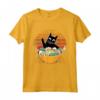 Ramen Cat Vintage Tramonto Anni '70 Kawaii Anime Tagliatelle Giapponesi Maglietta - Design Unico per Amanti della Cultura Giapponese e Estetica Vaporwave
