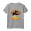 Ramen Cat Vintage Tramonto Anni '70 Kawaii Anime Tagliatelle Giapponesi Maglietta - Design Unico per Amanti della Cultura Giapponese e Estetica Vaporwave