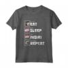 Eat Sleep Nigiri Repeat - Manga Sushi Kawaii T-shirt - Ideale come Regalo per gli Amanti del Manga e del Sushi