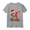 Camicia di Babbo Natale per Bambini e Bambine con Luci - Maglia a Manica - Regalo Divertente per Natale