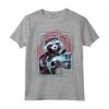 HapTiger Infinity War Rocket Raccoon Digital Abstract Maglietta - Officially Licensed Marvel Apparel - Protect the Galaxy at All Costs