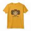 Star Wars Cartoon Princess Leia I Love You Maglietta - Official Merchandise for Women, Men, Boys, and Girls - Matching Couples Shirts