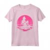 HapTiger The Little Mermaid Ariel Silhouette in Pink Maglietta - Official Princess Ariel Tee for Women, Men, Boys, and Girls