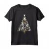 HapTiger Mickey & Friends White Gold Christmas Tree Holiday Maglietta - Official Disney Merchandise for Men, Women, Boys, and Girls