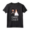 Nerd Addio al Celibato - Game Over Pixel Held Zocker Maglietta - Regalo Divertente per Sposi Videogiocatori