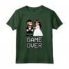 Nerd Addio al Celibato - Game Over Pixel Held Zocker Maglietta - Regalo Divertente per Sposi Videogiocatori