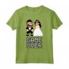 Nerd Addio al Celibato - Game Over Pixel Held Zocker Maglietta - Regalo Divertente per Sposi Videogiocatori