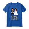 Nerd Addio al Celibato - Game Over Pixel Held Zocker Maglietta - Regalo Divertente per Sposi Videogiocatori