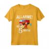Bambino Pompiere Vigile del Fuoco - Allarme! Io Ho 5 Anni - Compleanno Maglietta per Bambini - Idea Regalo Asilo