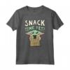 Star Wars The Mandalorian Grogu Snack Time Yet? Maglietta - Official Merchandise for Family - Galaxy's Edge Tee Shirt