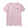 Hello Kitty - Maglietta con Distintivo - Licenza Ufficiale HapTiger - Ideale per Appassionati