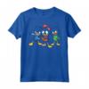 HapTiger DuckTales Huey Dewey & Louie Left Chest Maglietta - Officially Licensed Apparel for Fans - Adventure Awaits