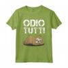 Odio Tutti - Maglietta Bradipo Divertente - Regalo Asociale per Compleanno - Frase Ironica Tee Shirt